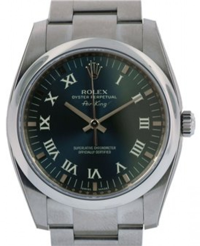 Rolex Air King 114200 Steel with Blue Dial
